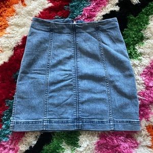 Free People Jean Skirt